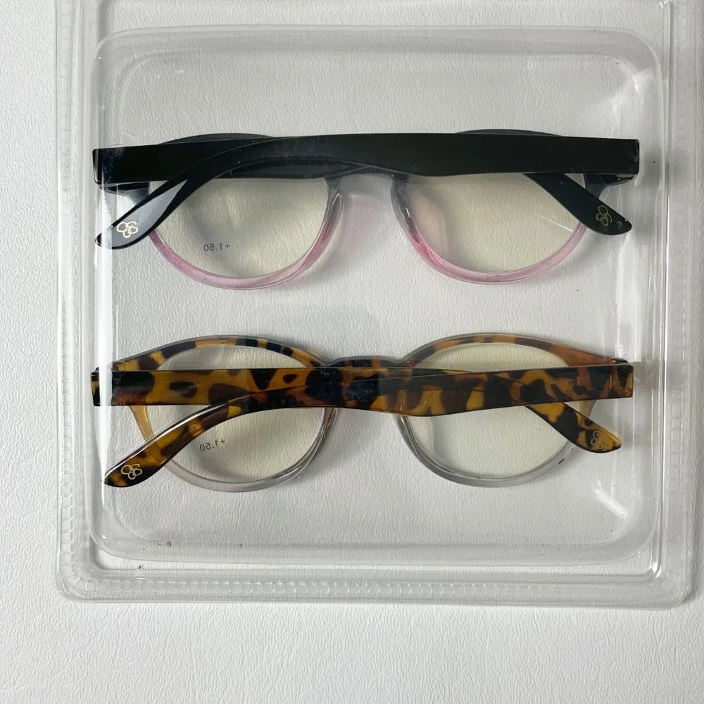 Jessica Simpson +1.50 Blue Light Reading Glasses Tortoise Black